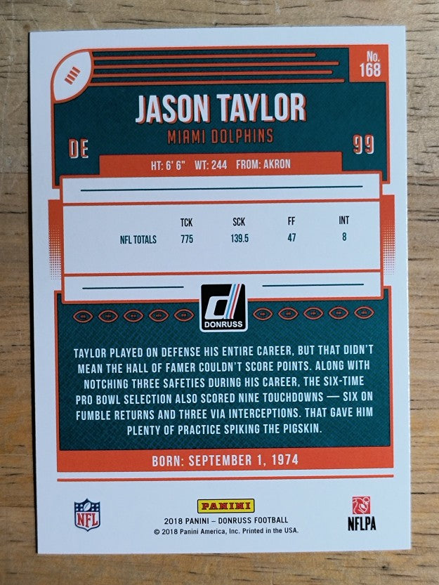 2018 Donruss #168 Jason Taylor