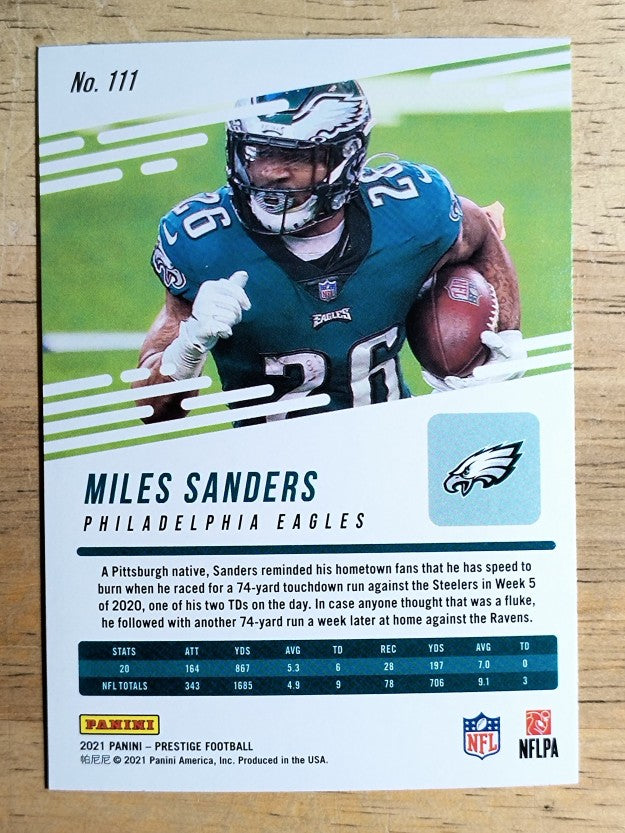 2021 Prestige #111 Miles Sanders