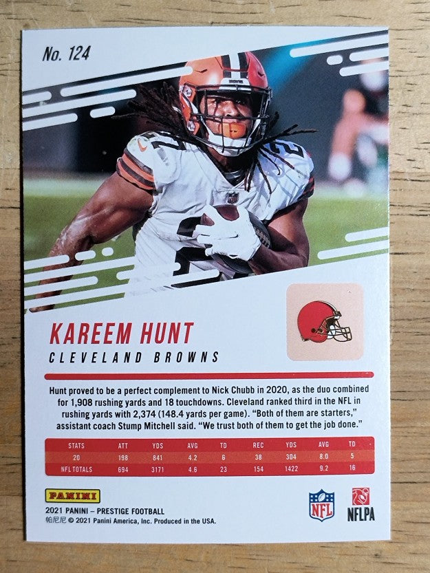 2021 Prestige #124 Kareem Hunt