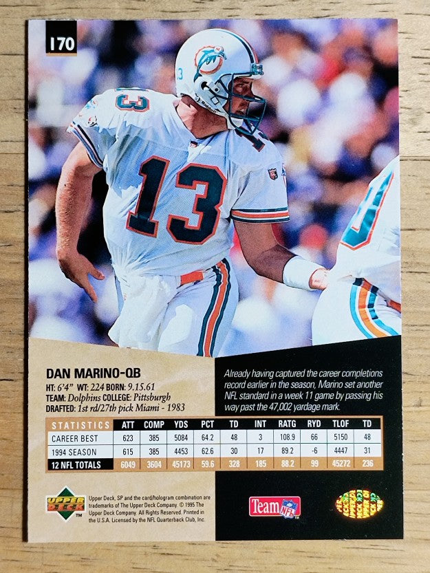 1995 SP #170 Dan Marino