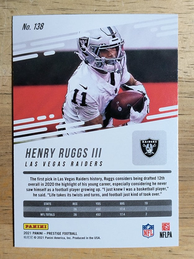 2021 Prestige #138 Henry Ruggs III