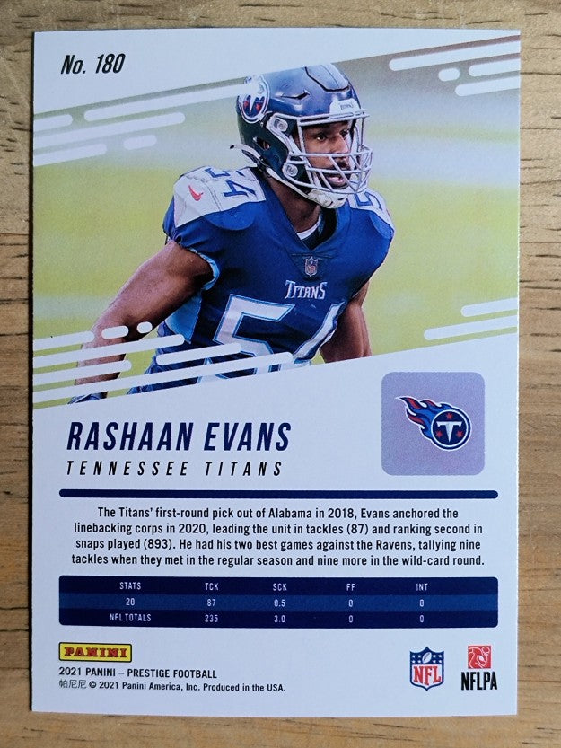 2021 Prestige #180 Rashaan Evans