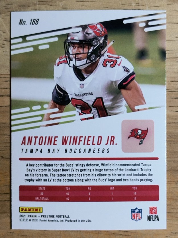 2021 Prestige #188 Antoine Winfield Jr.