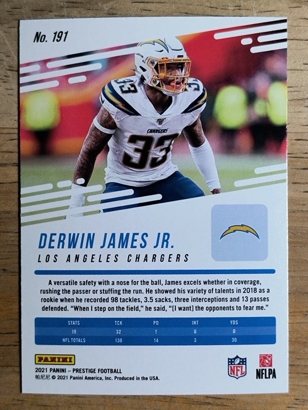 2021 Prestige #191 Derwin James Jr.