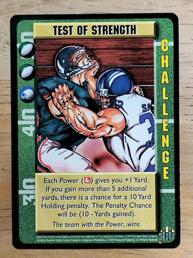 1995 Gridiron Fantasy Football #NNO Test of Strength C