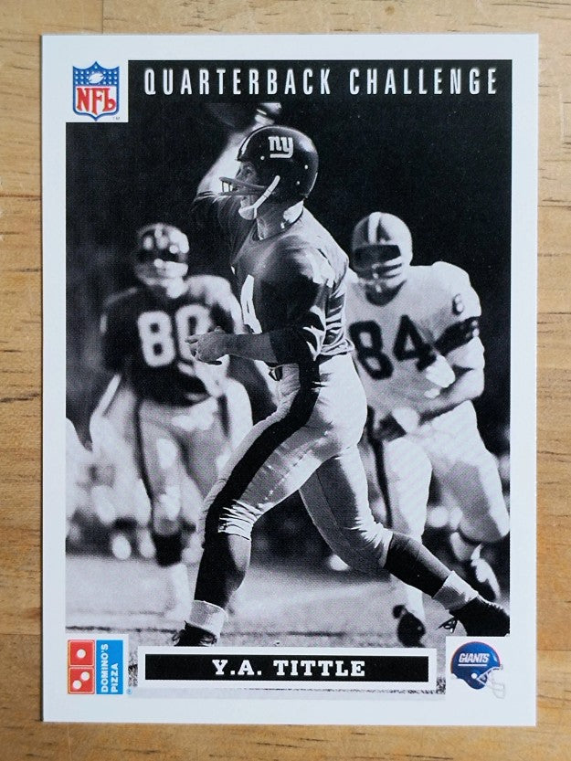 1991 Domino's Quarterbacks #45 Y.A. Tittle