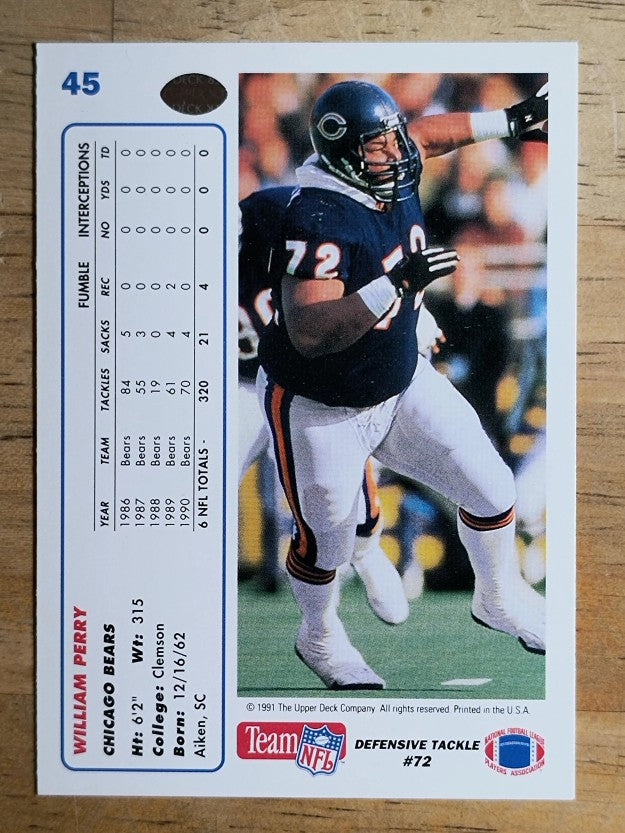 1991 Upper Deck #45 William Perry