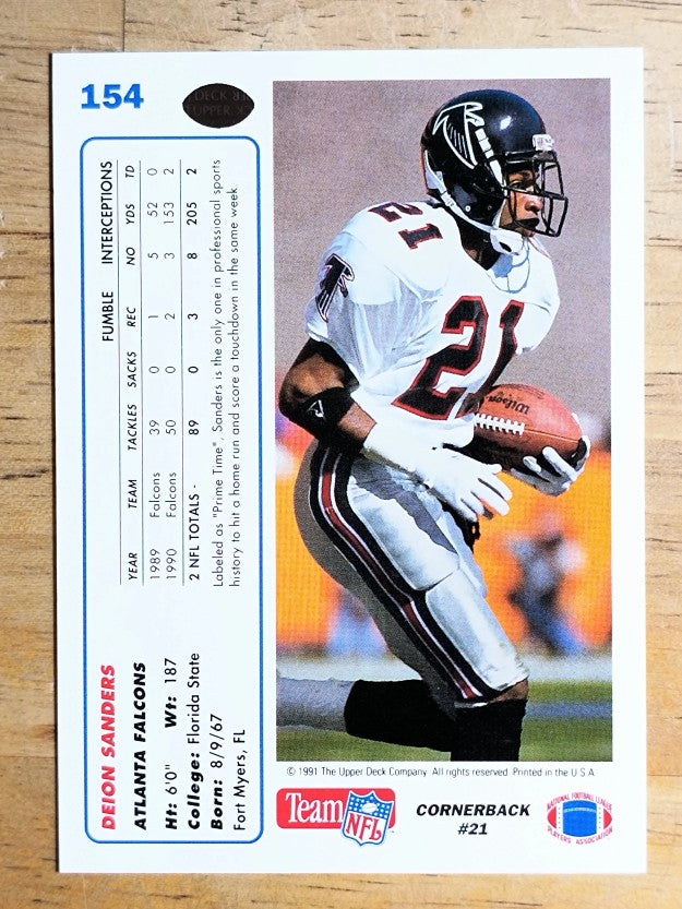 1991 Upper Deck #154 Deion Sanders