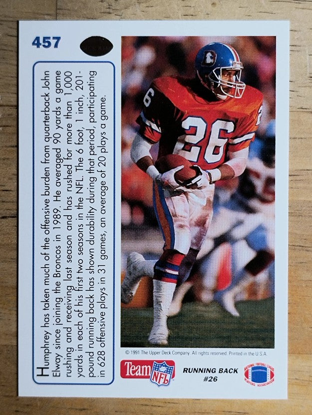 1991 Upper Deck #457 Bobby Humphrey MVP