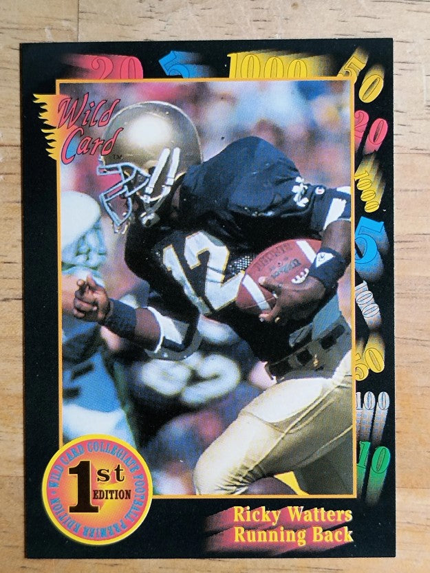 1991 Wild Card Draft #56 Ricky Watters