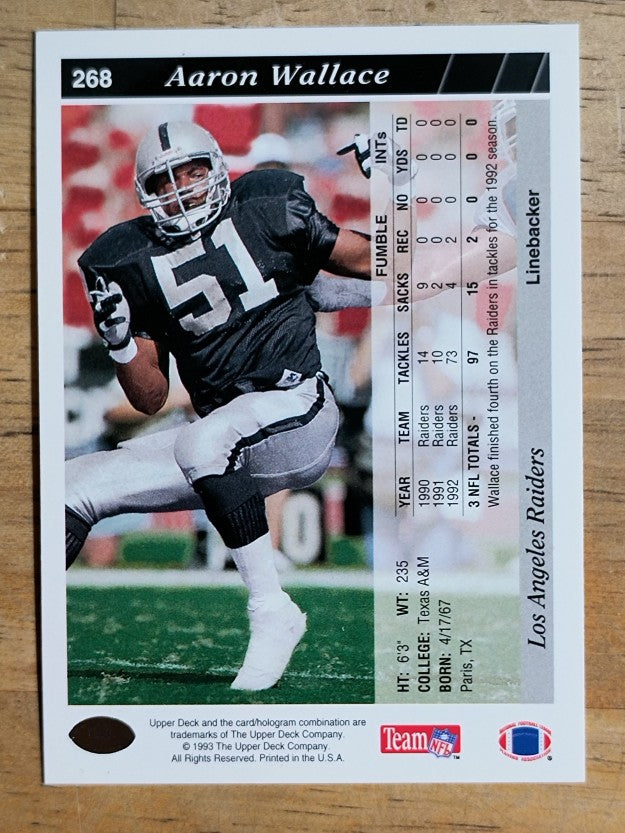 1993 Upper Deck #268 Aaron Wallace