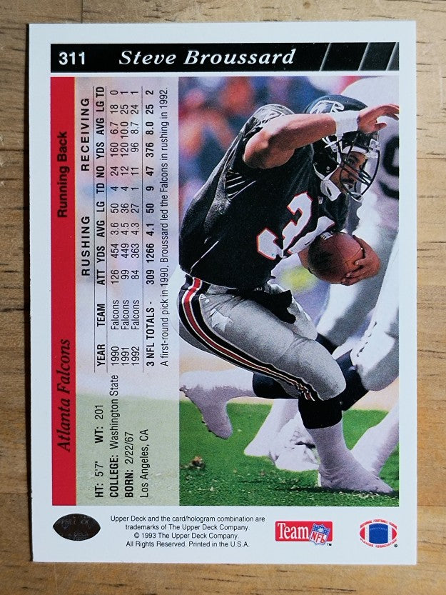1993 Upper Deck #311 Steve Broussard