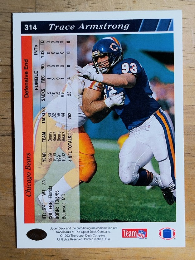 1993 Upper Deck #314 Trace Armstrong