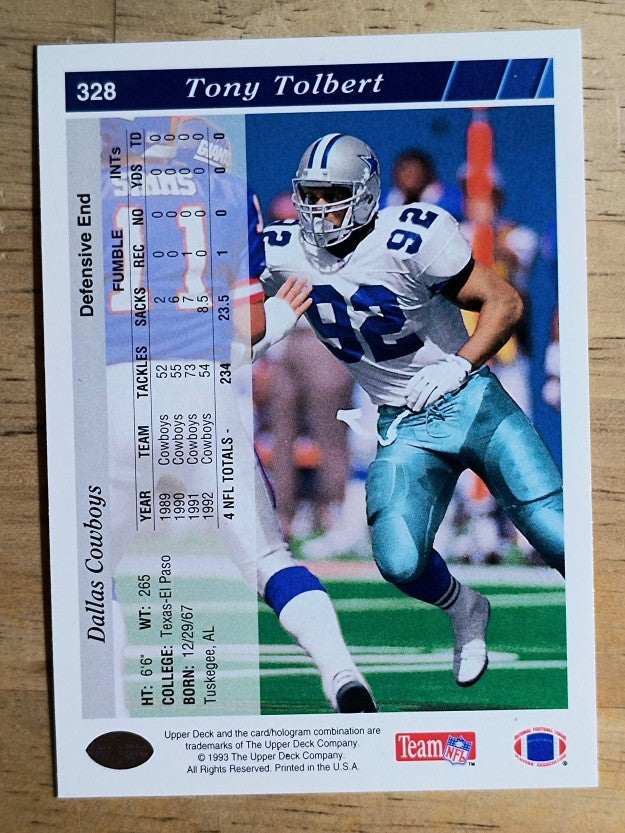 1993 Upper Deck #328 Tony Tolbert