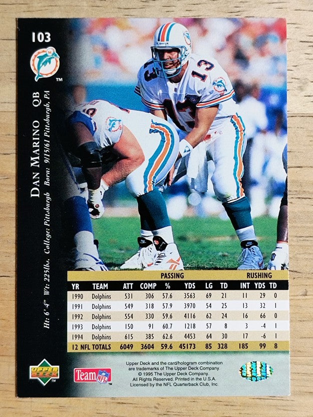 1995 Upper Deck #103 Dan Marino
