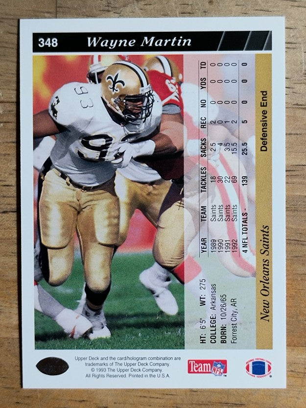 1993 Upper Deck #348 Wayne Martin