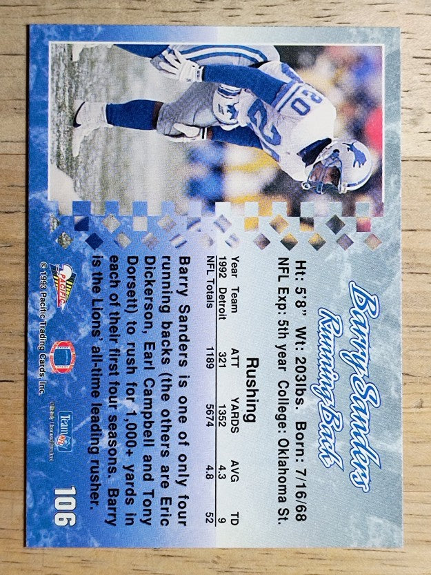 1993 Pacific #106 Barry Sanders