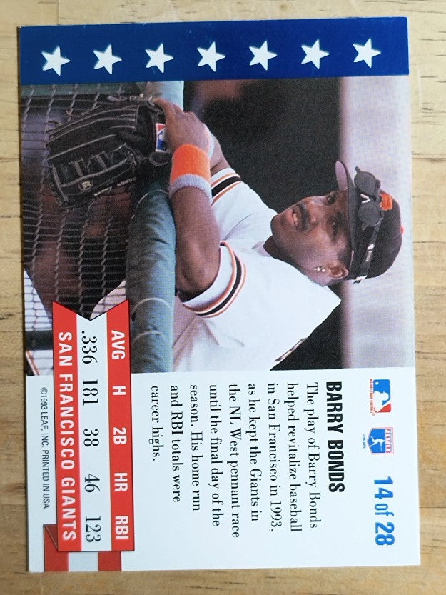 1994 Donruss MVPs #14 Barry Bonds