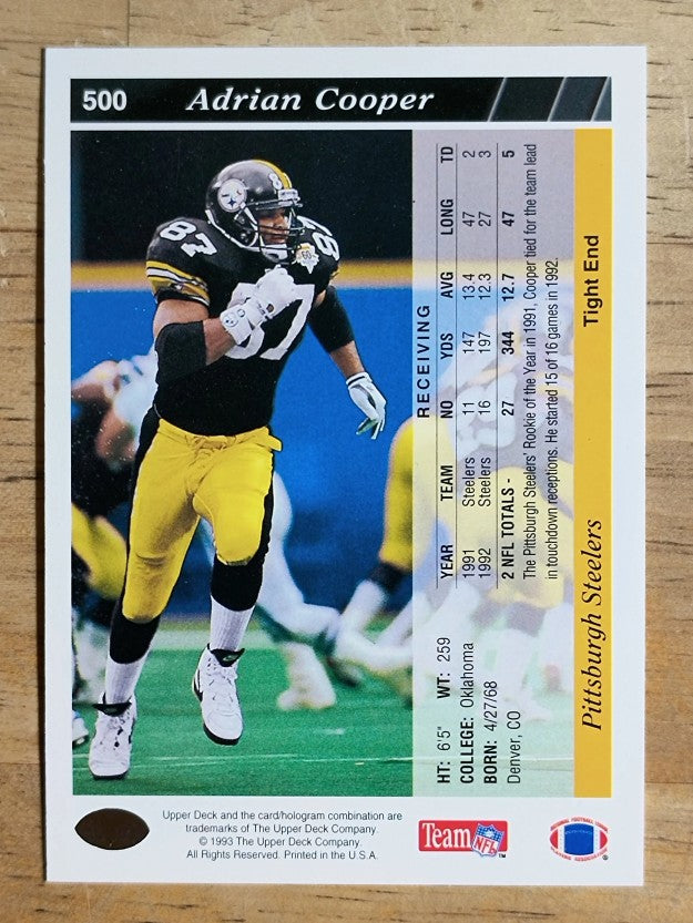 1993 Upper Deck #500 Adrian Cooper