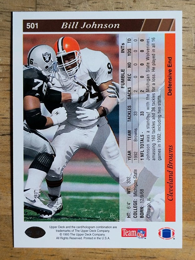1993 Upper Deck #501 Bill Johnson