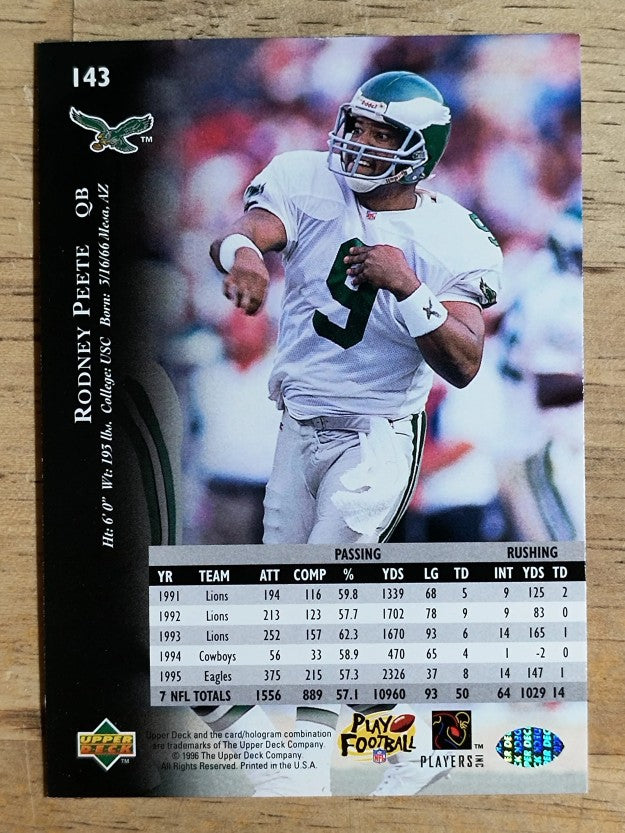 1996 Upper Deck Silver #143 Rodney Peete