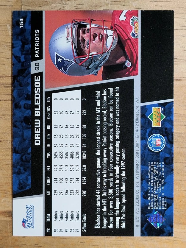 1998 Upper Deck #154 Drew Bledsoe