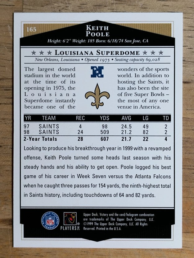 1999 Upper Deck Victory #165 Keith Poole