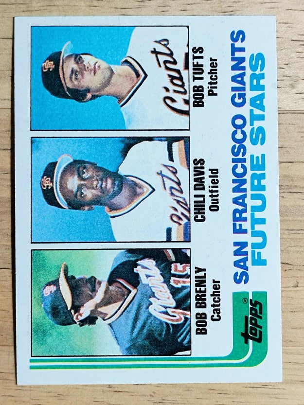 1982 Topps #171 Bob Brenly RC/Chili Davis RC/Bob Tufts RC