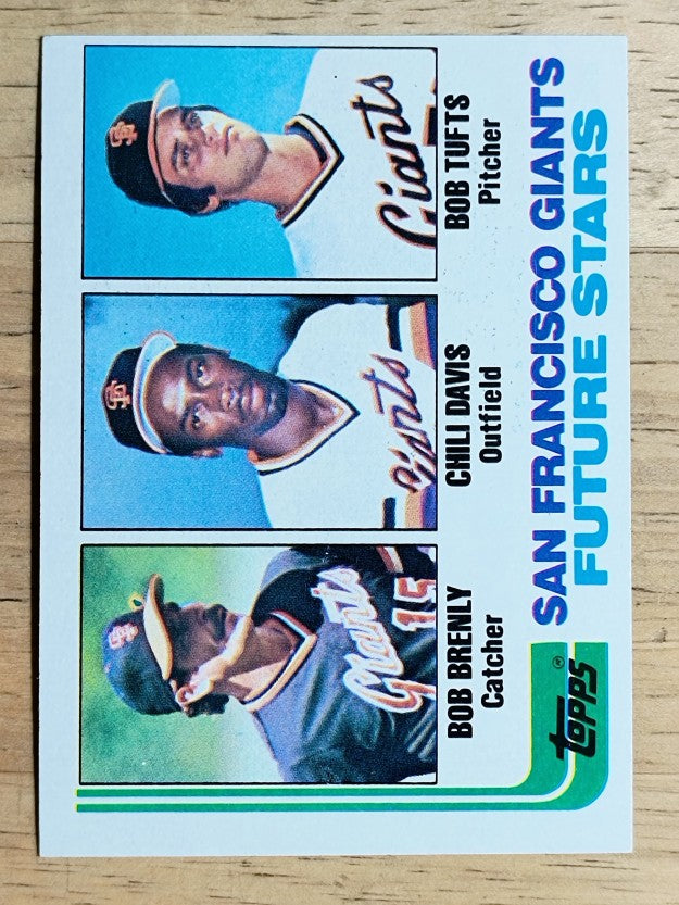 1982 Topps #171 Bob Brenly RC/Chili Davis RC/Bob Tufts RC