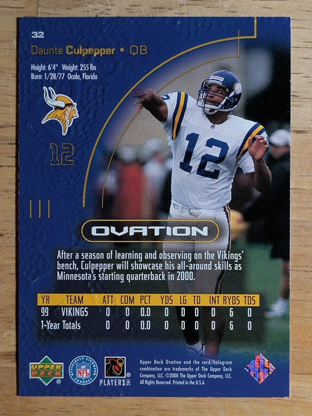 2000 Upper Deck Ovation #32 Daunte Culpepper
