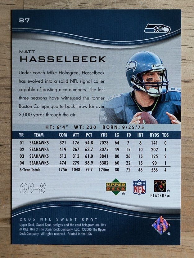 2005 Sweet Spot #87 Matt Hasselbeck