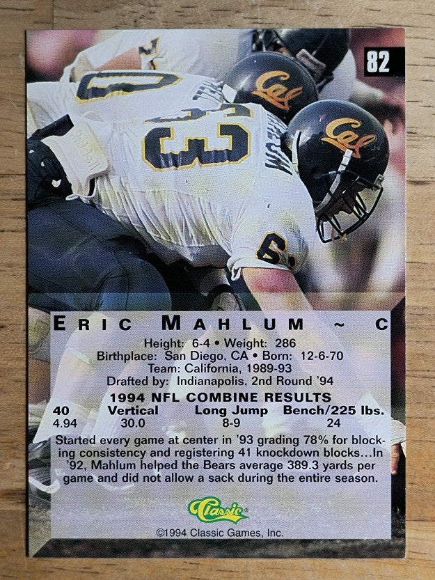 1994 Classic Four Sport #82 Eric Mahlum