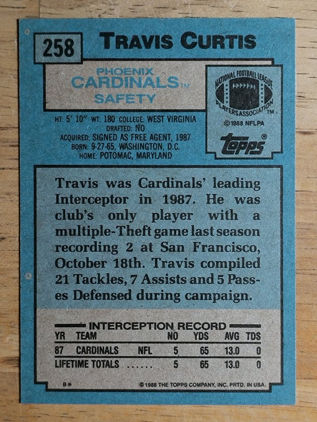 1988 Topps #258 Travis Curtis RC