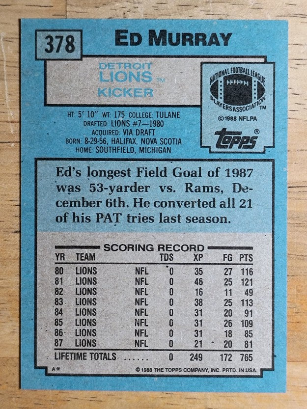 1988 Topps #378 Eddie Murray