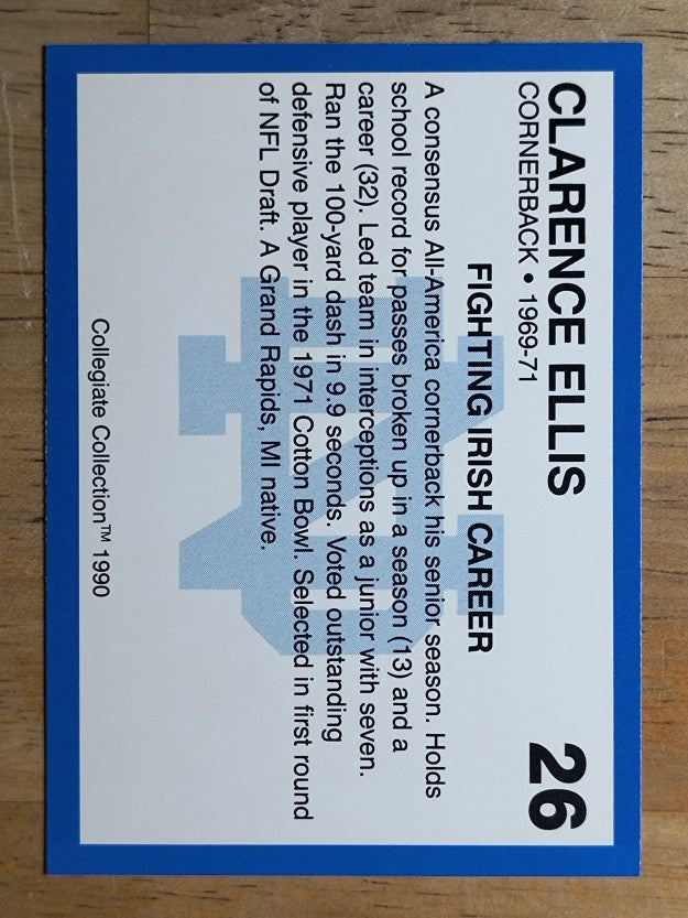 1990 Notre Dame 200 #26 Clarence Ellis