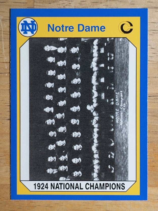 1990 Notre Dame 200 #103 1924 National Champs