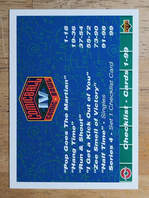 1992 Upper Deck Comic Ball 4 #99 Checklist - Cards 1-99