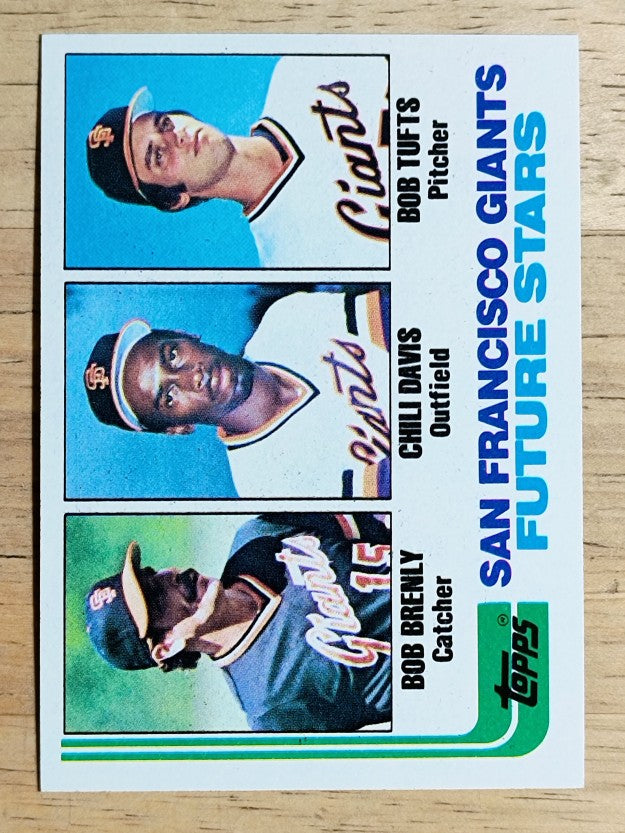 1982 Topps #171 Bob Brenly RC/Chili Davis RC/Bob Tufts RC