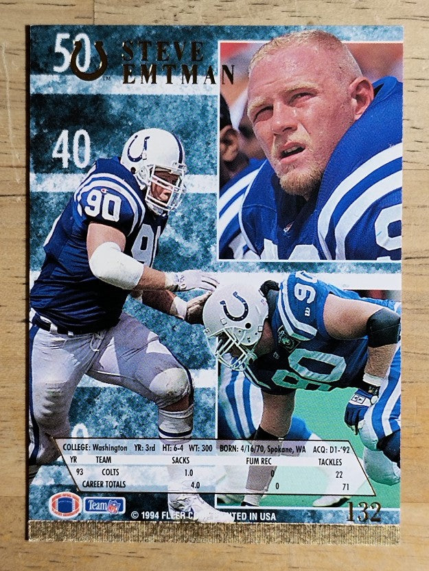 1994 Ultra #132 Steve Emtman