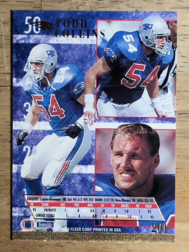1994 Ultra #201 Todd Collins