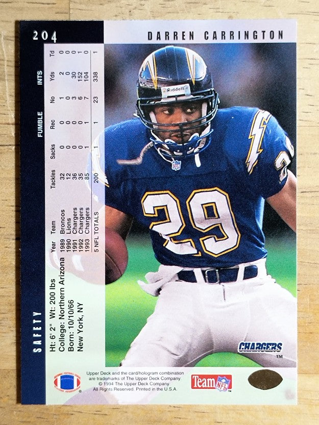 1994 Upper Deck #204 Darren Carrington