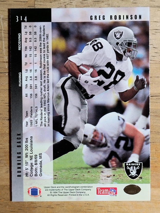 1994 Upper Deck #314 Greg Robinson