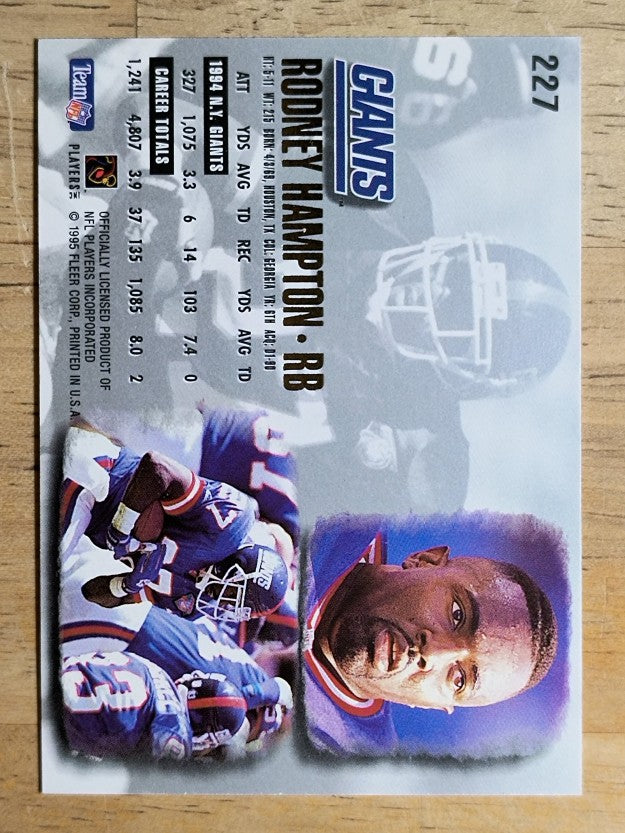 1995 Ultra #227 Rodney Hampton