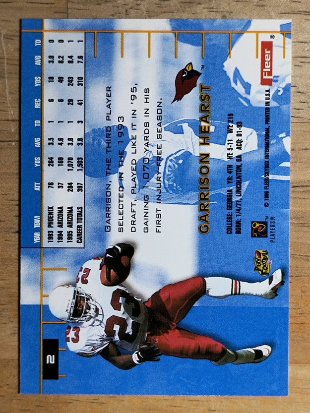 1996 Ultra #2 Garrison Hearst
