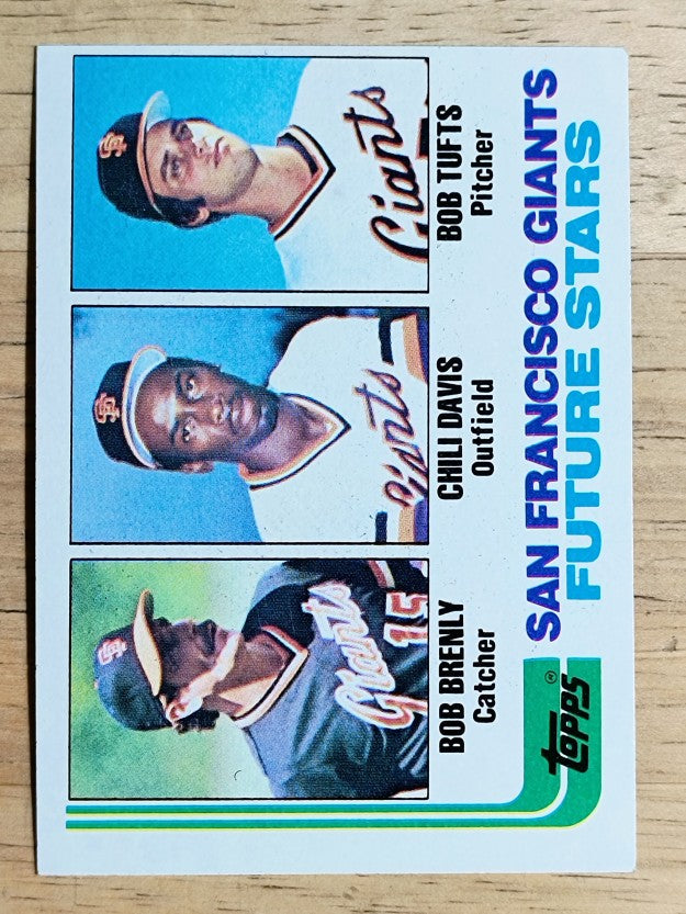 1982 Topps #171 Bob Brenly RC/Chili Davis RC/Bob Tufts RC