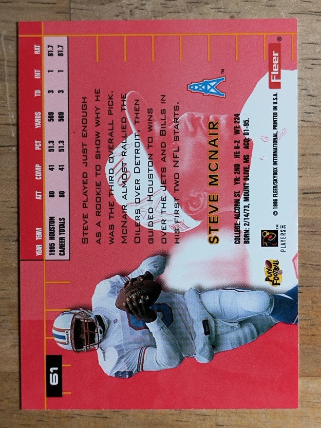 1996 Ultra #61 Steve McNair