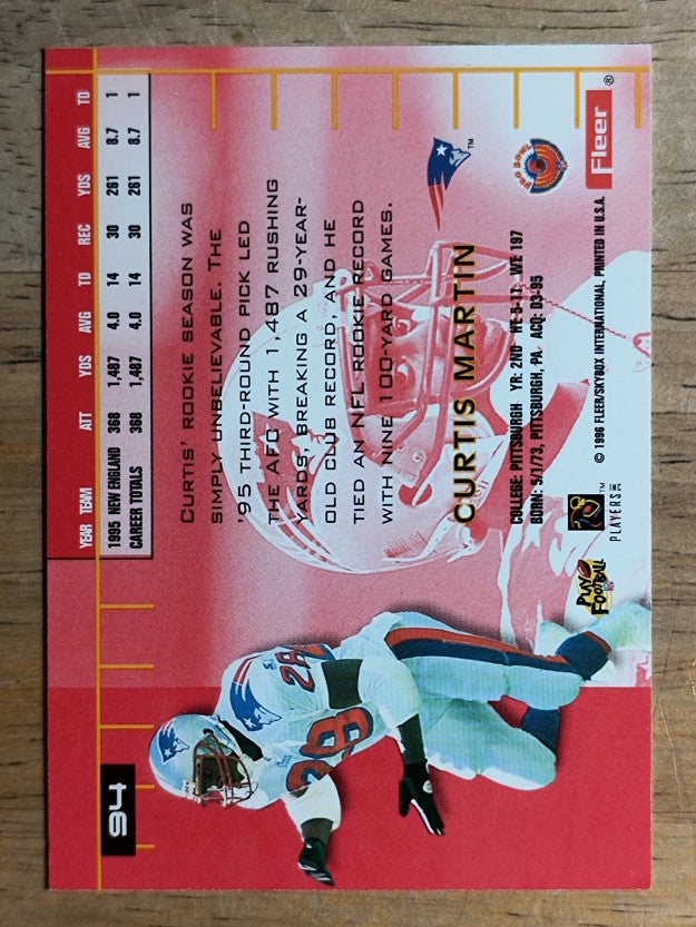 1996 Ultra #94 Curtis Martin