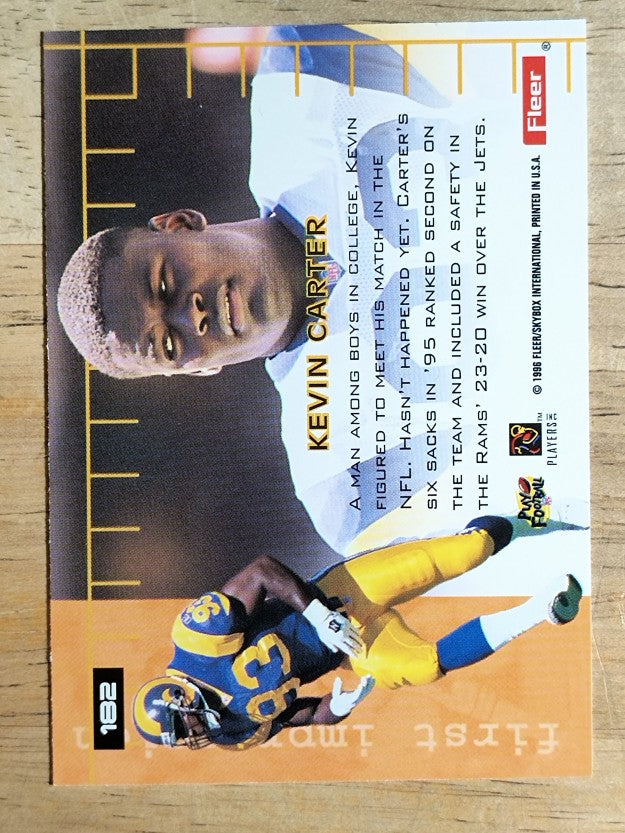 1996 Ultra #182 Kevin Carter FI