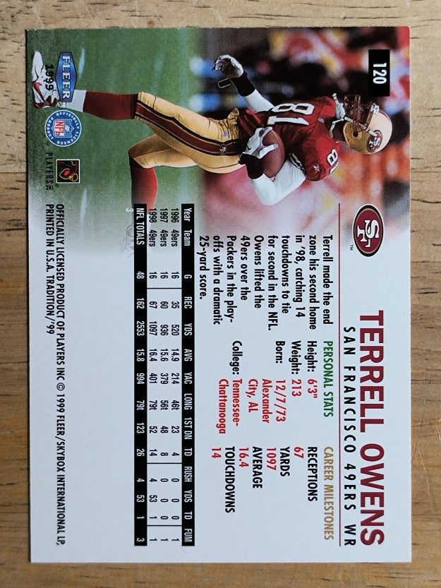 1999 Fleer Tradition #120 Terrell Owens
