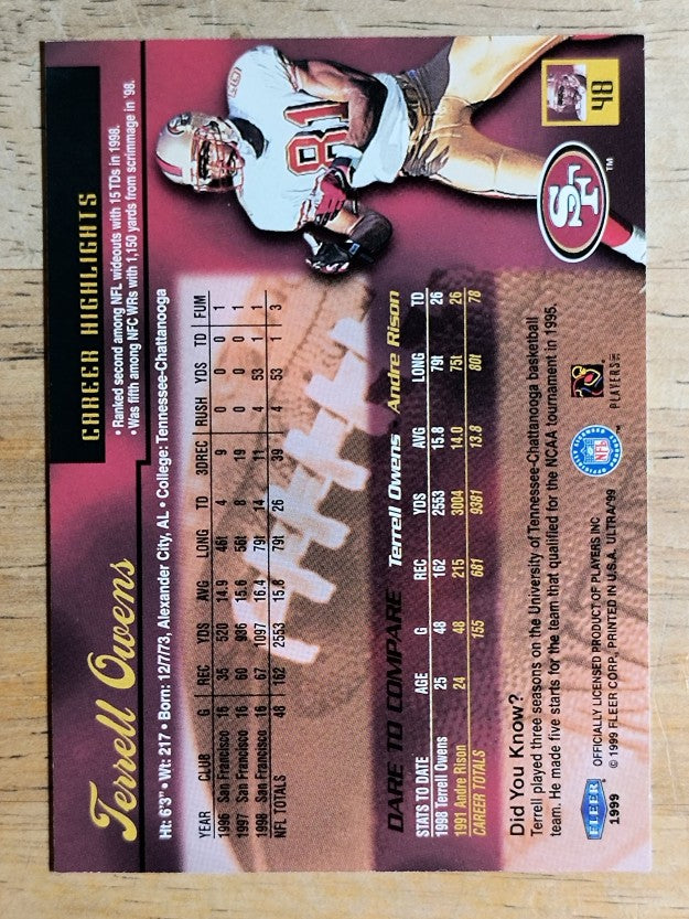 1999 Ultra #48 Terrell Owens